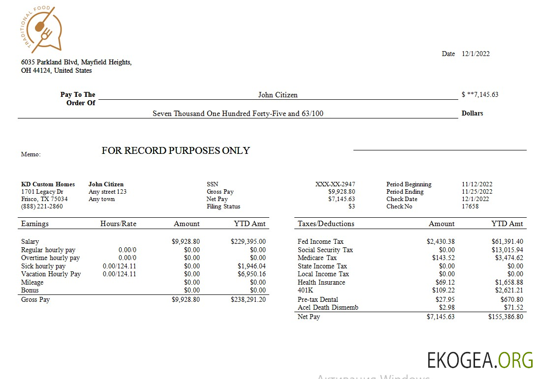 modèle de relevé de résultats d'une entreprise alimentaire aux formats Word et PDF